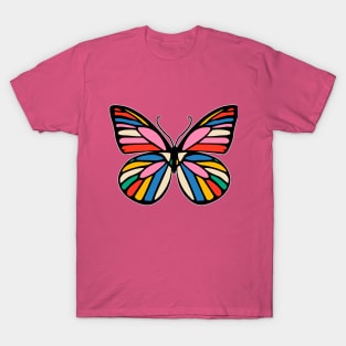 Joyful Multicolored Butterfly T-Shirt